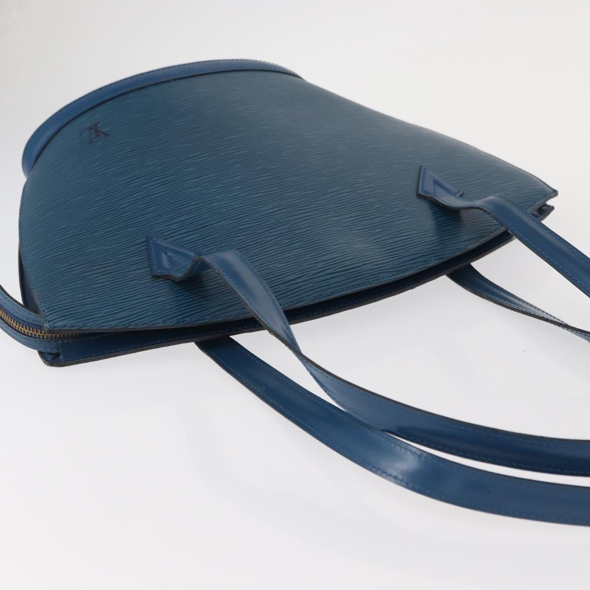 Louis Vuitton Saint Jacques Handbag Epi Leather Blue Leather Shoulder Bag Bag (Pre-Owned)