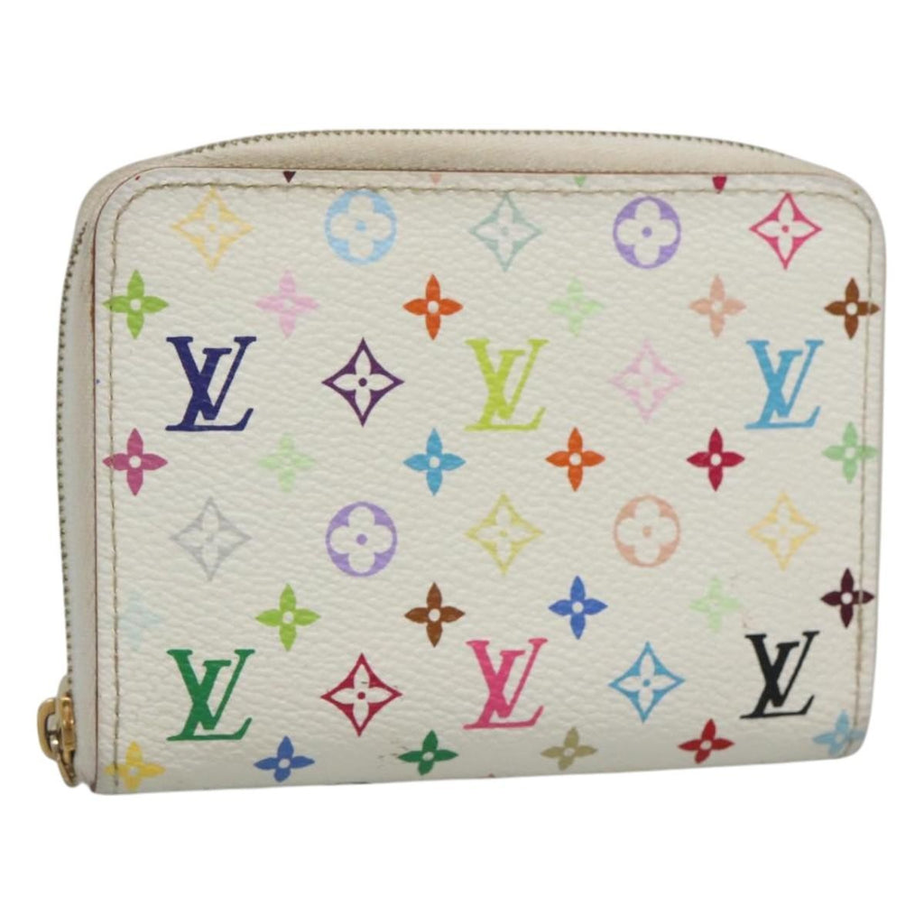 Louis Vuitton Porte-Monnaie Zippy Wallet Monogram Multicolor White Canvas Wallets Accessory (Pre-Owned)