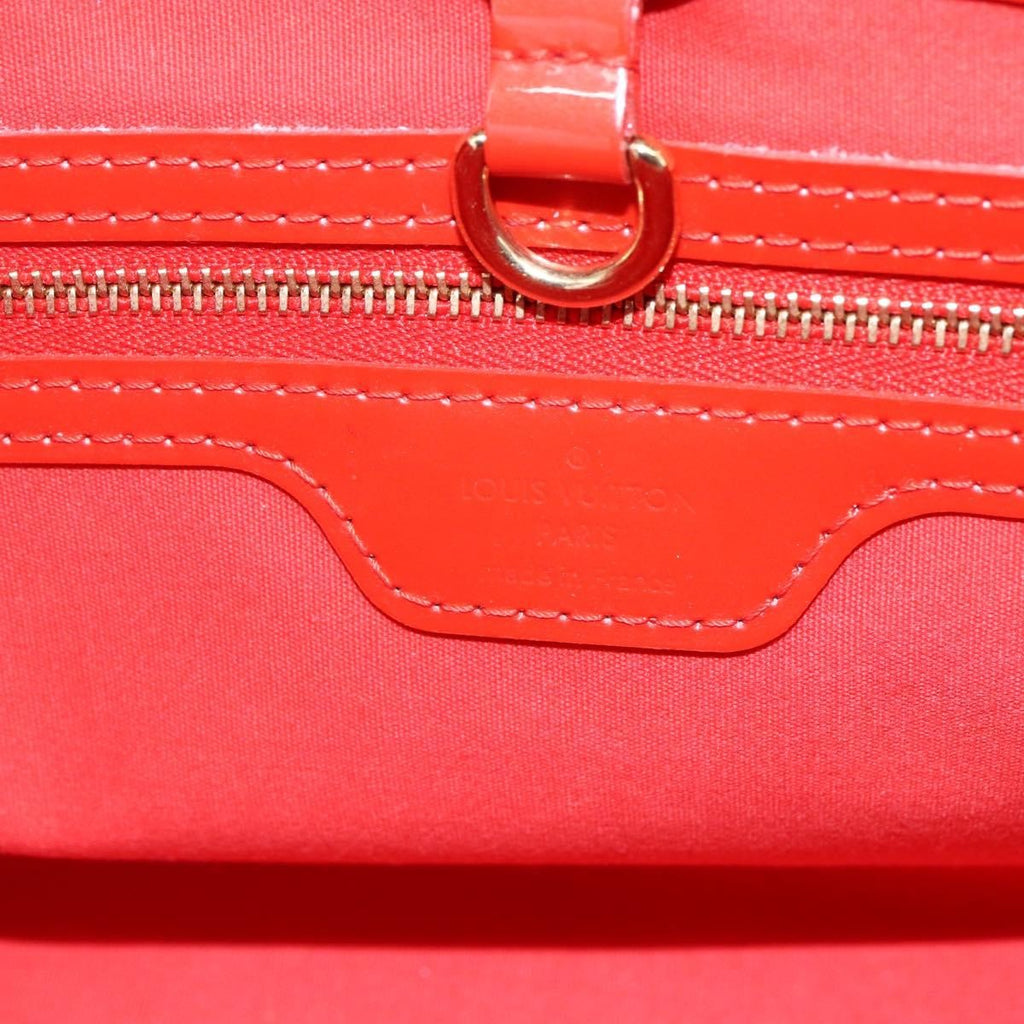 Louis Vuitton Wilshire Handbag Monogram Vernis Orange Patent_Leather Tote Bag Bag (Pre-Owned)