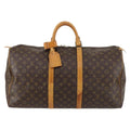 Louis Vuitton Keepall Bag Monogram Canvas Brown Canvas Travel Bag Bag (Pre-Owned)