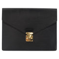 Louis Vuitton Porte-Documents Senateur Bag Epi Leather Black Leather Briefcase Bag (Pre-Owned)