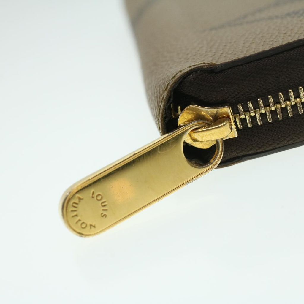 Louis Vuitton Zippy Wallet Nm Monogram Giant Reverse Brown Canvas Wallets Accessory (Pre-Owned)