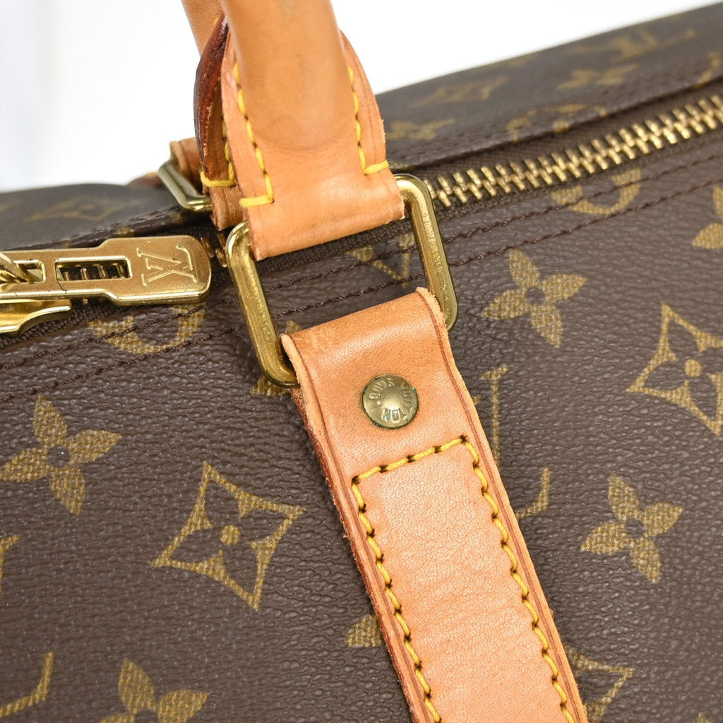 Louis Vuitton Keepall Bag Monogram Canvas Brown Canvas Travel Bag Bag (Pre-Owned)