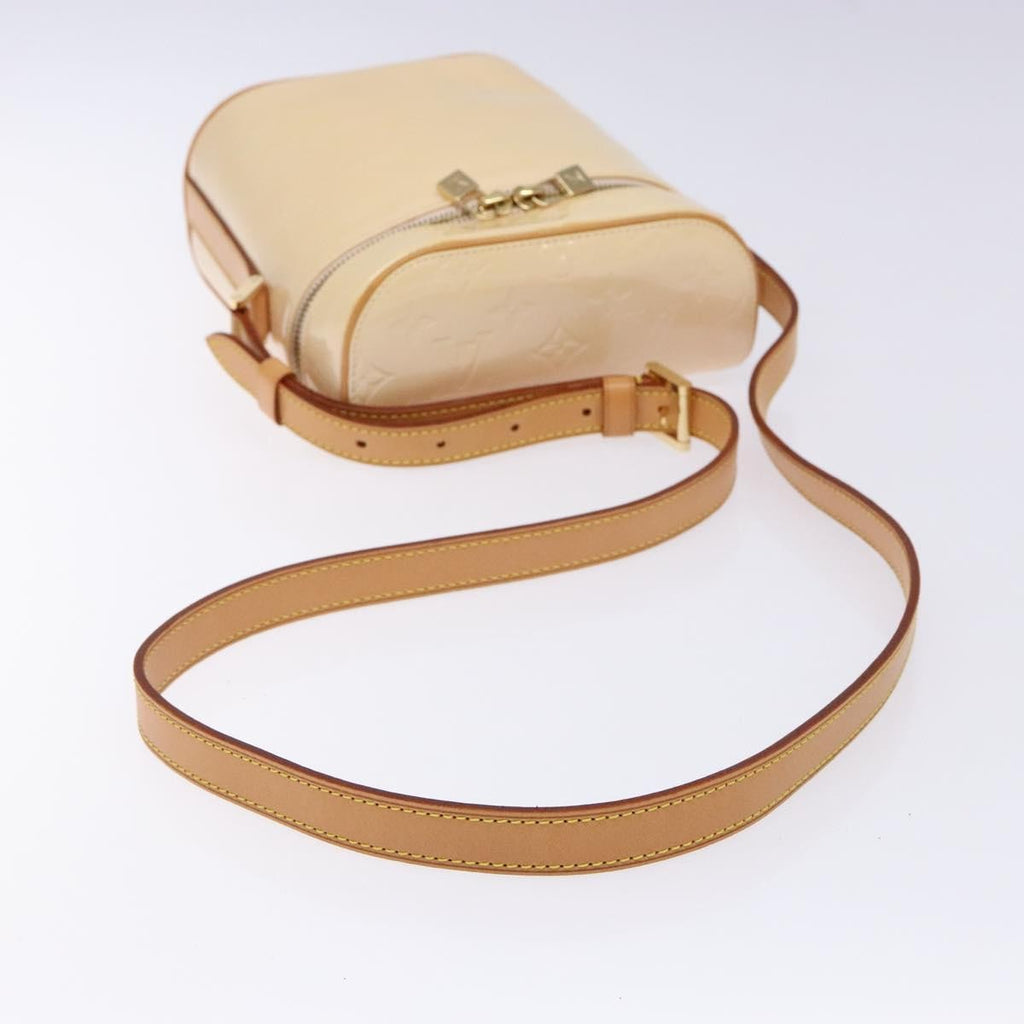 Louis Vuitton Sullivan Handbag Monogram Vernis Beige Patent_Leather Bag (Pre-Owned)