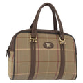 Burberry Nova Handbag Canvas Beige Canvas Handbag (Pre-Owned)