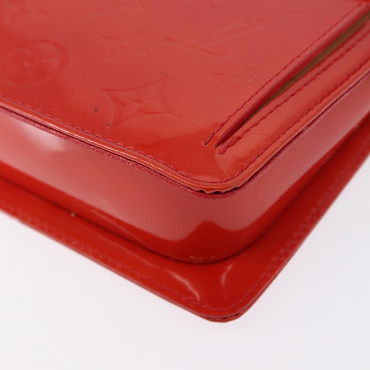 Louis Vuitton Mott Handbag Monogram Vernis Red Patent_Leather Clutche & Pouche Bag (Pre-Owned)
