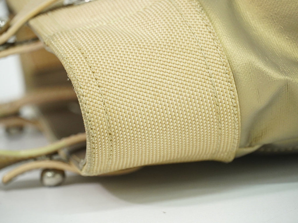 Chanel Biarritz Tote Quilted Coated Canvas Metallic Canvas Tote Bag Bag (Pre-Owned)