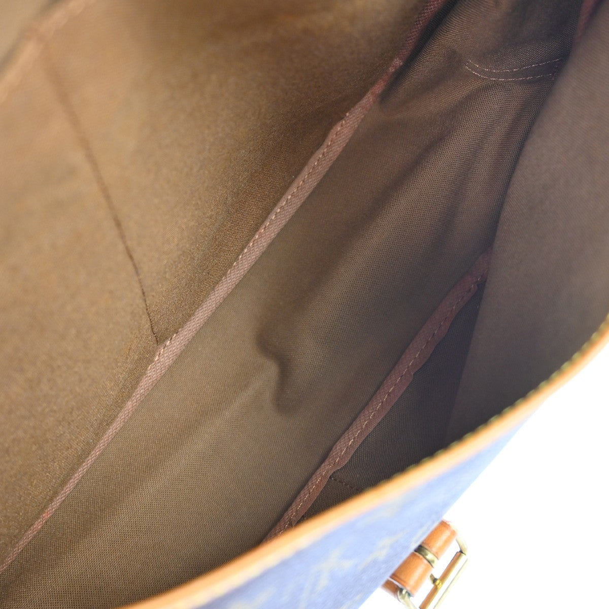 Louis Vuitton Saumur Handbag Monogram Canvas Brown Canvas Shoulder Bag Bag (Pre-Owned)