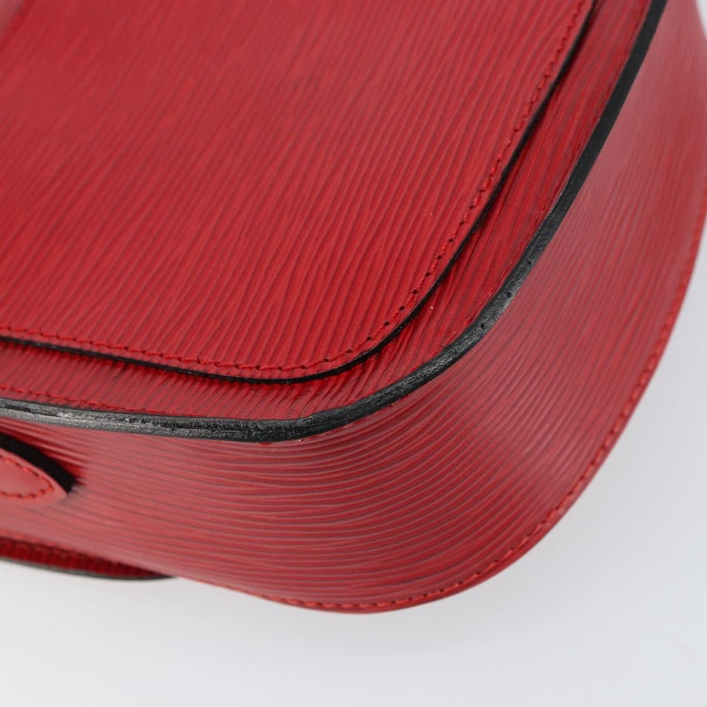 Louis Vuitton Saint Cloud Handbag Epi Leather Red Leather Shoulder Bag Bag (Pre-Owned)