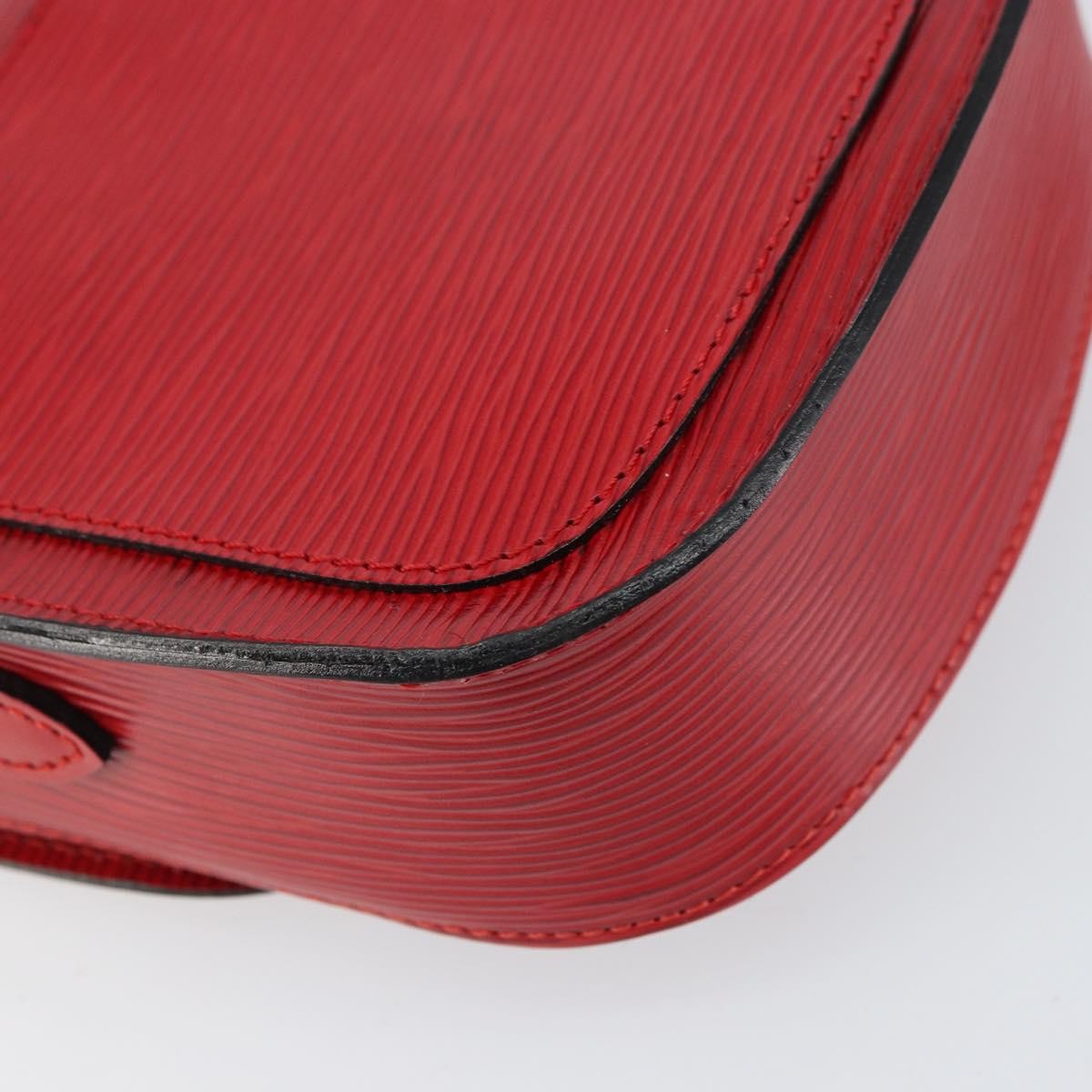 Louis Vuitton Saint Cloud Handbag Epi Leather Red Leather Shoulder Bag Bag (Pre-Owned)
