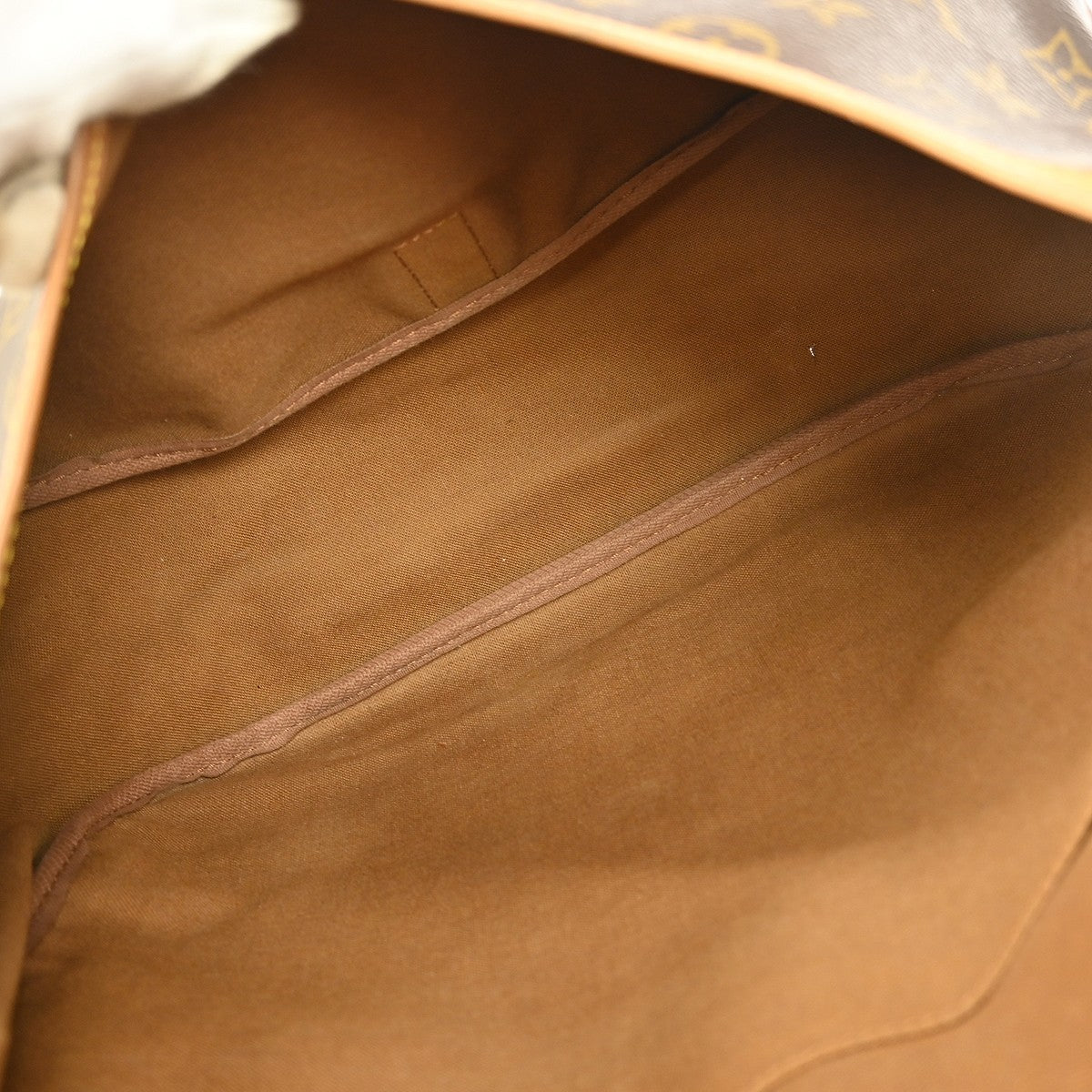 Louis Vuitton Saumur Handbag Monogram Canvas Brown Canvas Shoulder Bag Bag (Pre-Owned)