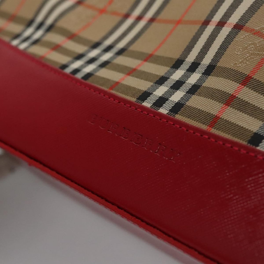 Burberry Nova Check Handbag Nova Check Canvas And Leather Beige Canvas Handbag (Pre-Owned)