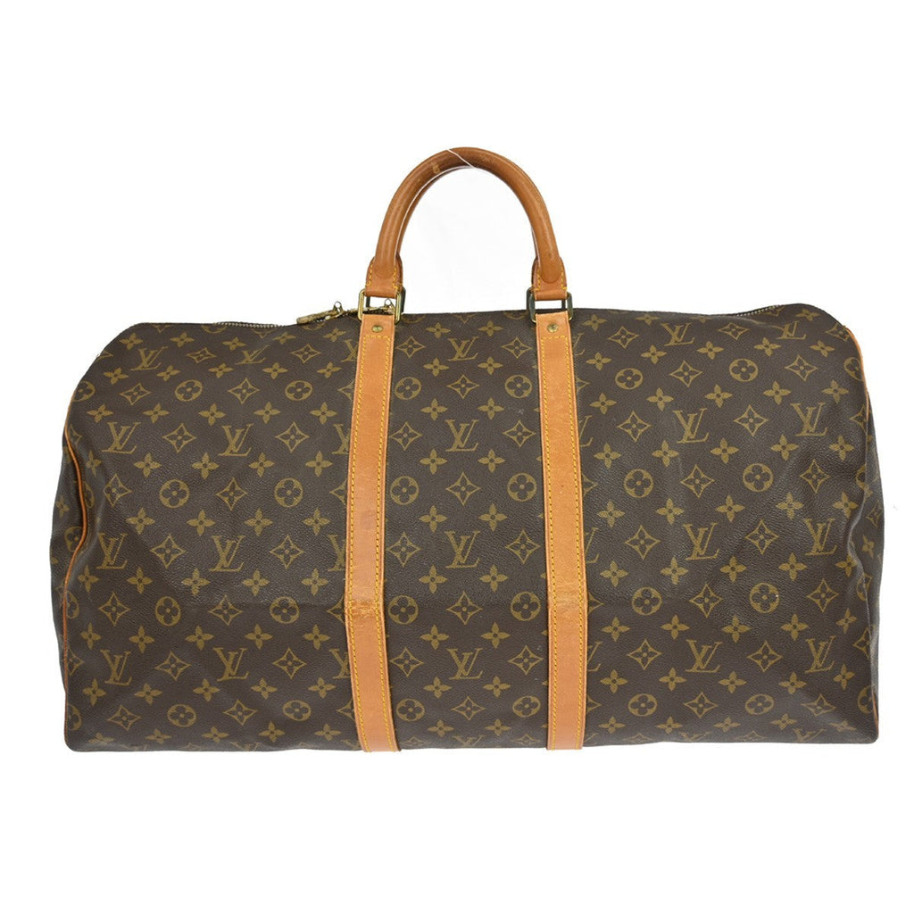 Louis Vuitton Keepall Bag Monogram Canvas Brown Canvas Travel Bag Bag (Pre-Owned)