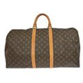 Louis Vuitton Keepall Bag Monogram Canvas Brown Canvas Travel Bag Bag (Pre-Owned)