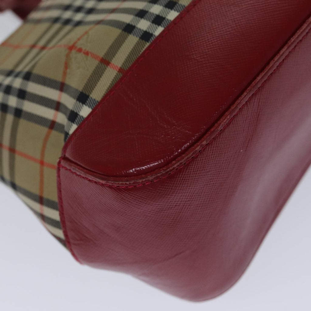 Burberry Nova Check Handbag Nova Check Canvas Beige Canvas Handbag (Pre-Owned)