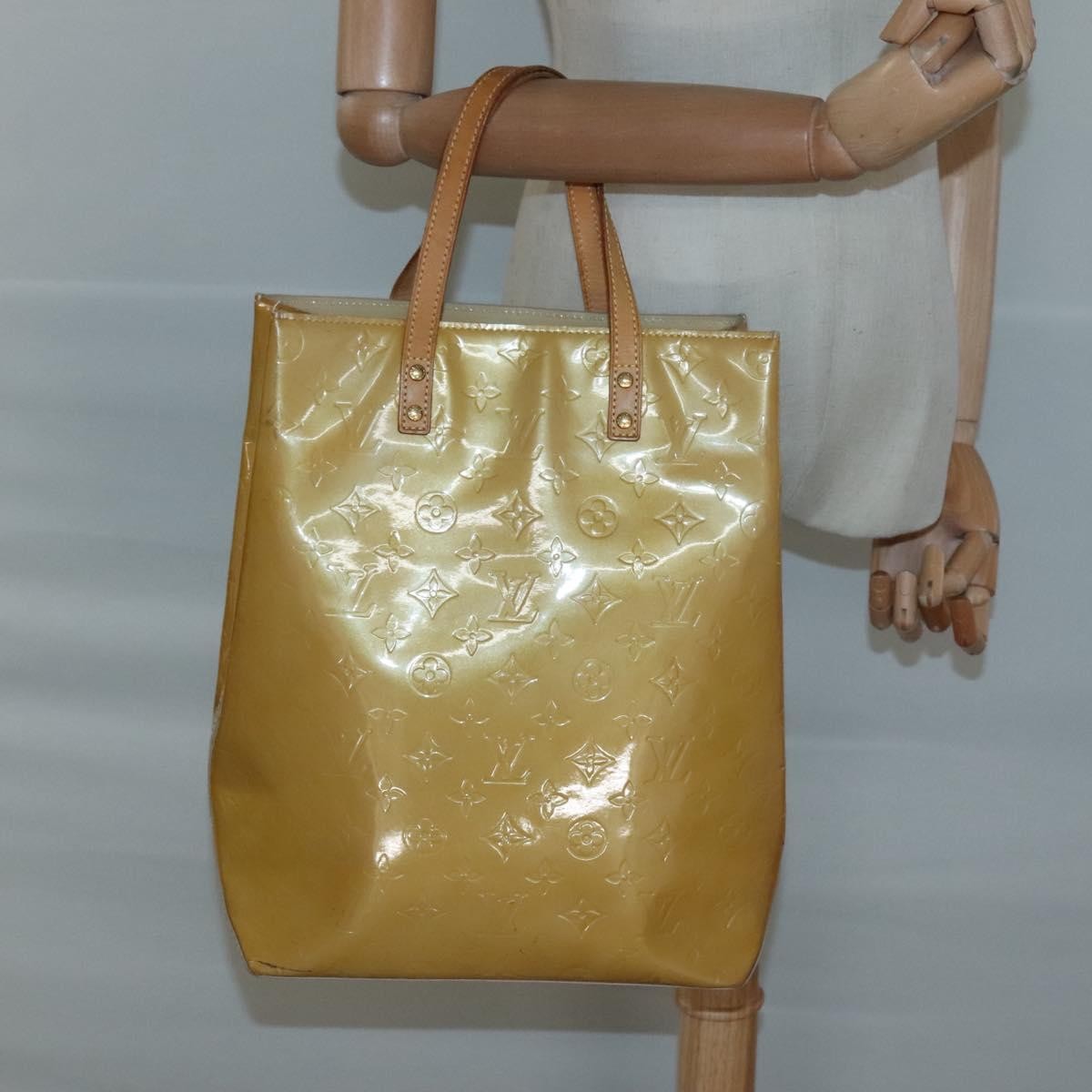 Louis Vuitton Reade Handbag Monogram Vernis Beige Patent_Leather Tote Bag Bag (Pre-Owned)