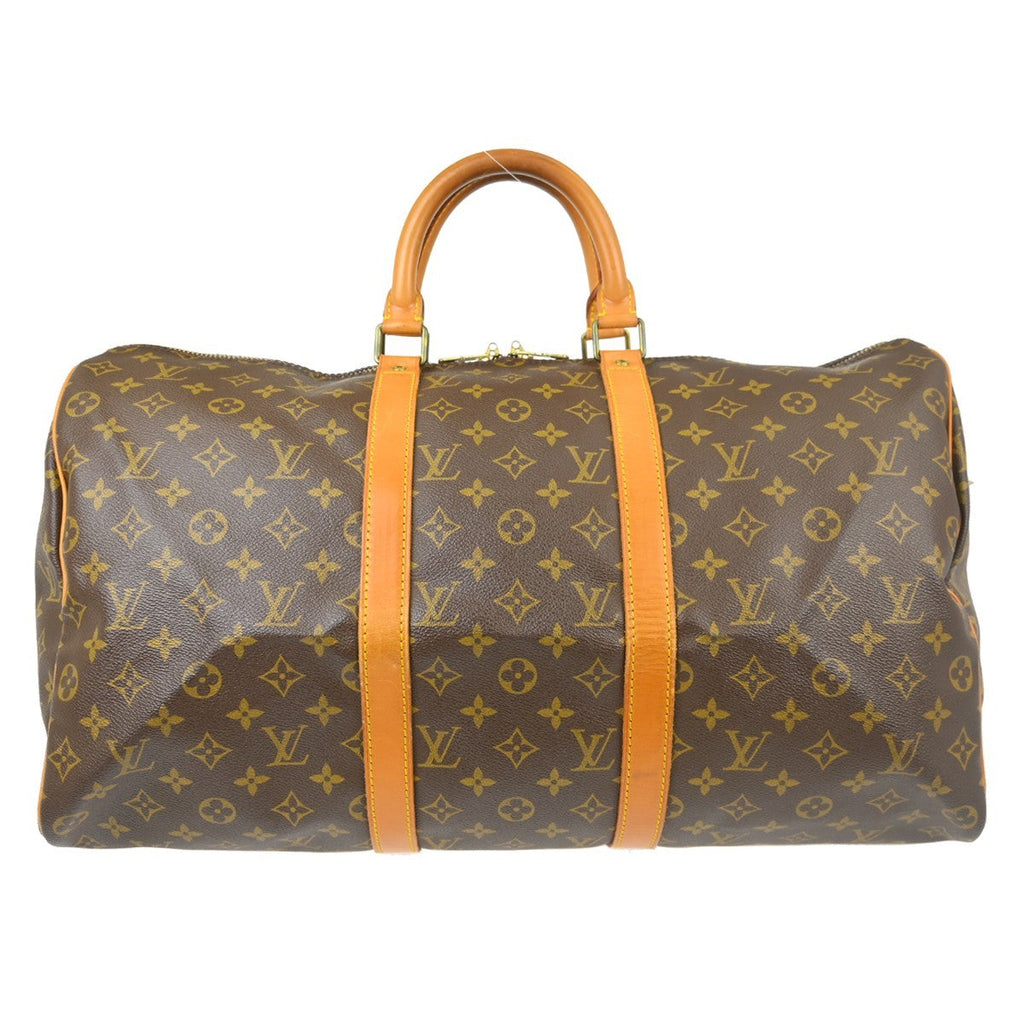 Louis Vuitton Keepall Bag Monogram Canvas Brown Canvas Travel Bag Bag (Pre-Owned)