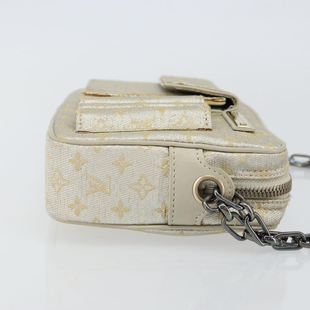 Louis Vuitton Mckenna Shoulder Bag Mini Lin Gold Canvas Bag (Pre-Owned)