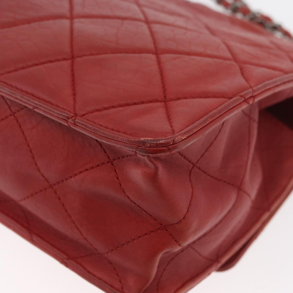 Chanel 2.55 Shoulder Bag Leather Red Leather Handbag (Pre-Owned)