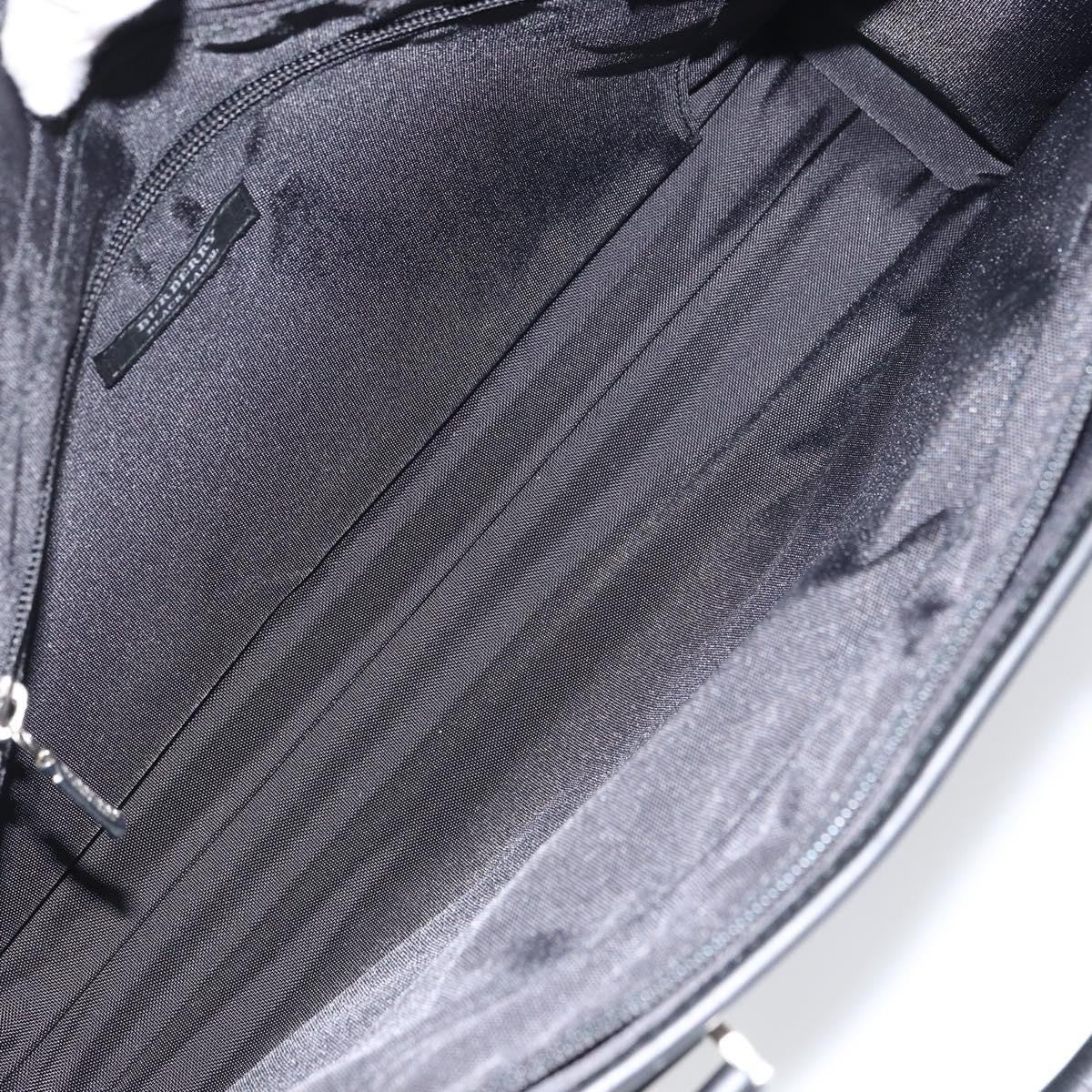 Burberry Black Label Business Bag Nylon Black Nylon Handbag (Pre-Owned)
