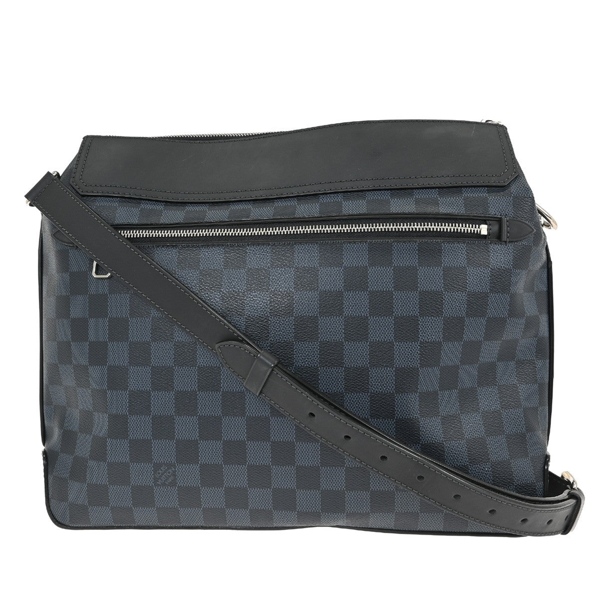 Louis Vuitton Greenwich Messenger Bag Damier Cobalt Black Canvas Shoulder Bag Bag (Pre-Owned)