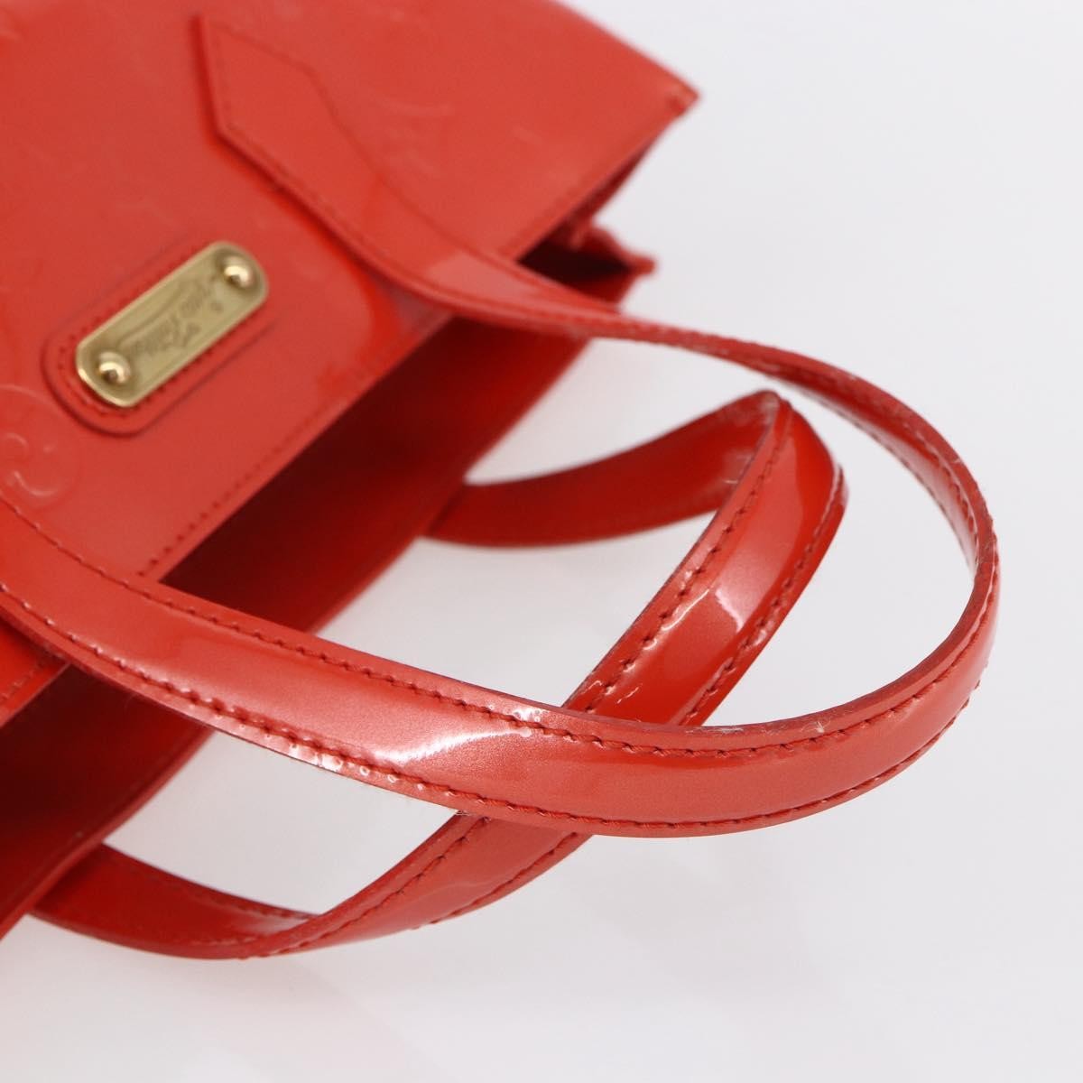 Louis Vuitton Wilshire Handbag Monogram Vernis Orange Patent_Leather Tote Bag Bag (Pre-Owned)