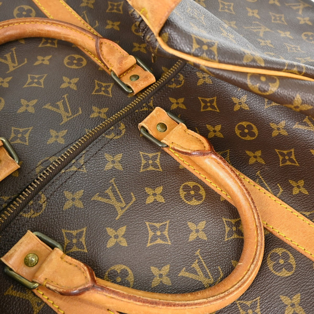 Louis Vuitton Keepall Bag Monogram Canvas Brown Canvas Travel Bag Bag (Pre-Owned)