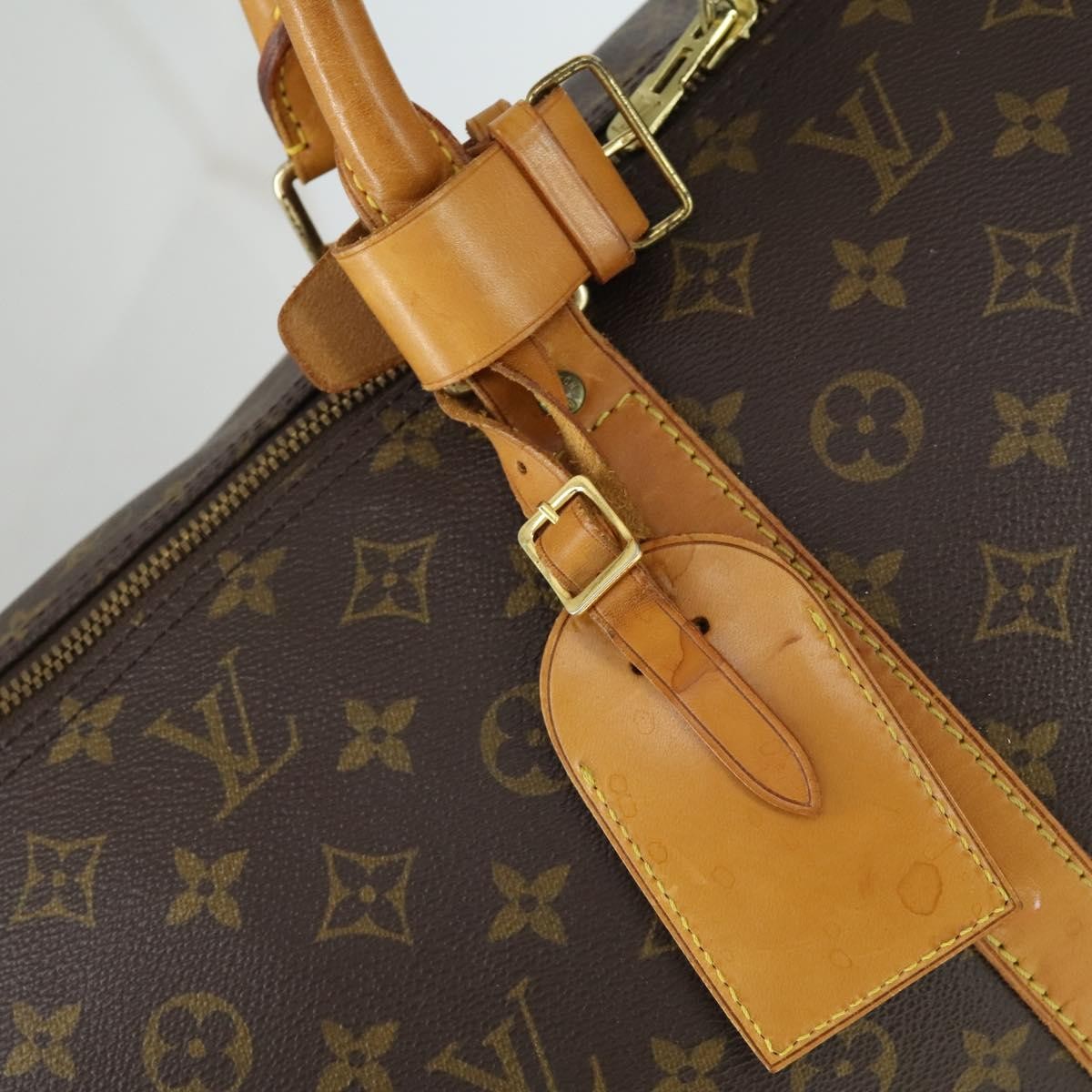 Louis Vuitton Keepall Bag Monogram Canvas Brown Canvas Travel Bag Bag (Pre-Owned)