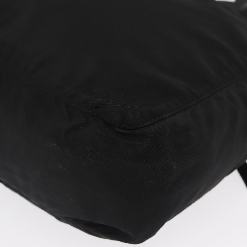 Prada Vintage Zip Handbag Tessuto Black Nylon Handbag (Pre-Owned)