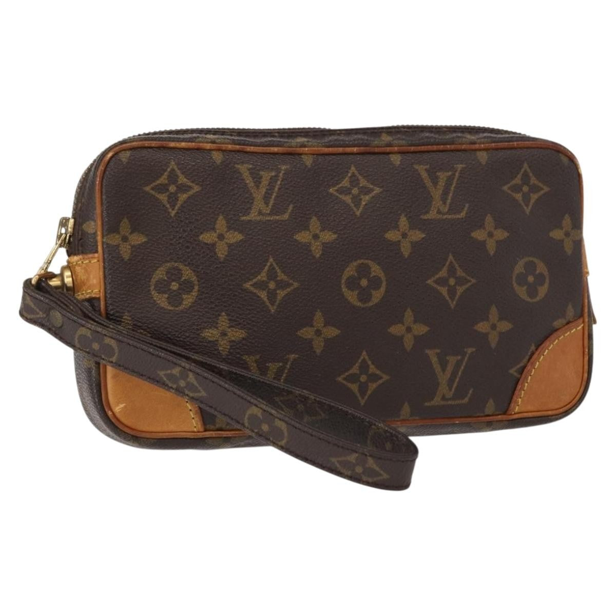 Louis Vuitton Marly Dragonne Clutch Monogram Canvas Brown Canvas Clutche & Pouche Bag (Pre-Owned)