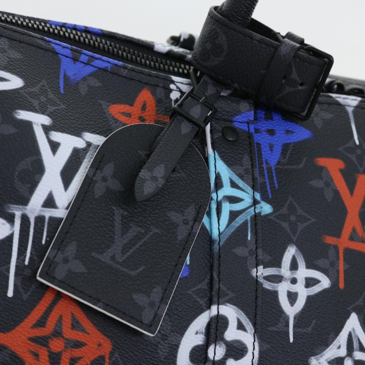 Louis Vuitton Keepall Bandouliere Bag Graffiti Monogram Eclipse Canvas Multicolour Canvas Bag (Pre-Owned)