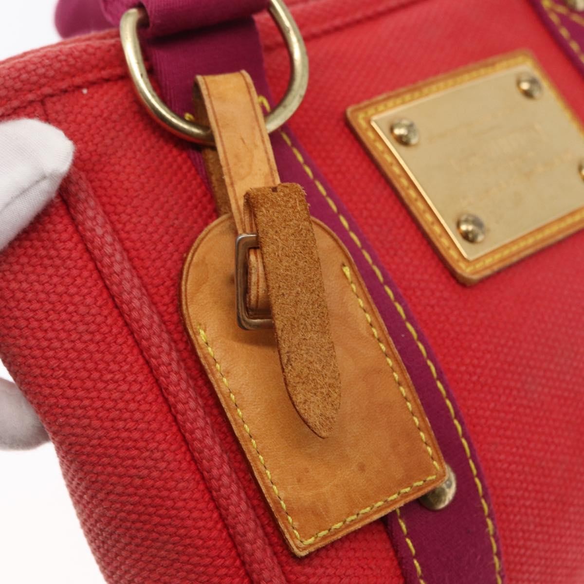 Louis Vuitton Antigua Tote Canvas Red Canvas Tote Bag Bag (Pre-Owned)