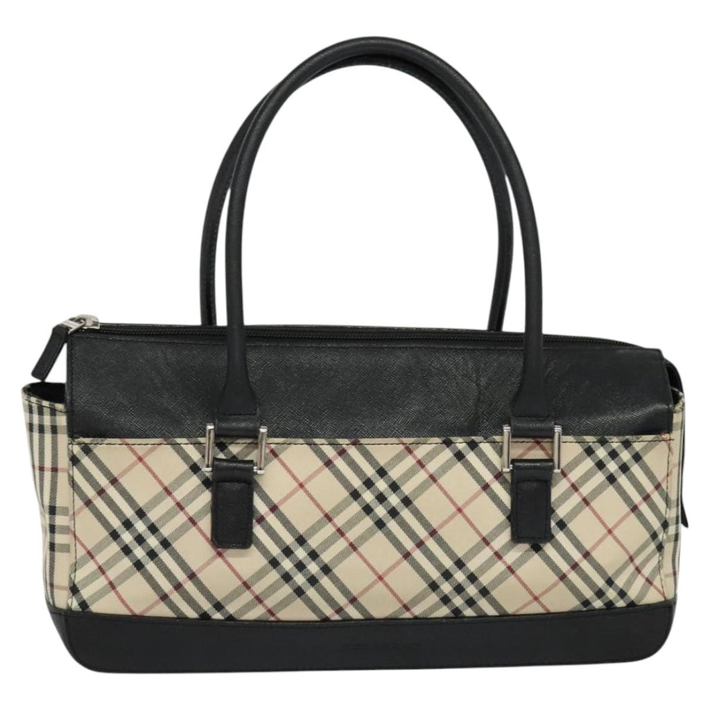 Burberry Nova Check Handbag Nova Check Canvas And Leather Beige Canvas Handbag (Pre-Owned)
