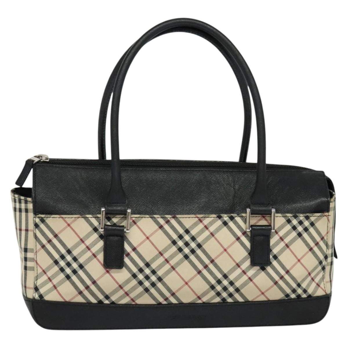 Burberry Nova Check Handbag Nova Check Canvas And Leather Beige Canvas Handbag (Pre-Owned)