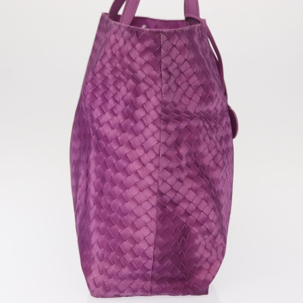 Bottega Veneta Intrecciolusion Tote Printed Nylon Purple Nylon Tote Bag Bag (Pre-Owned)