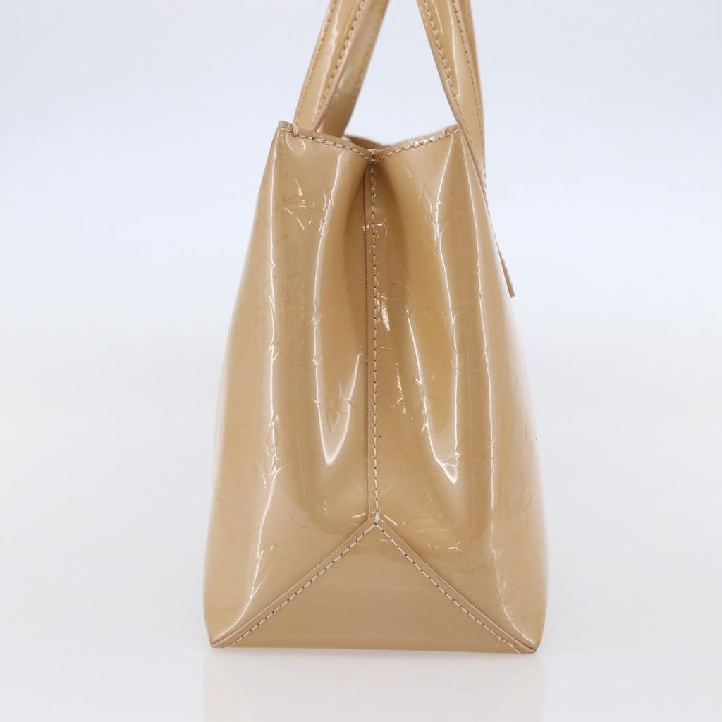 Louis Vuitton Wilshire Handbag Monogram Vernis Beige Patent_Leather Handbag (Pre-Owned)