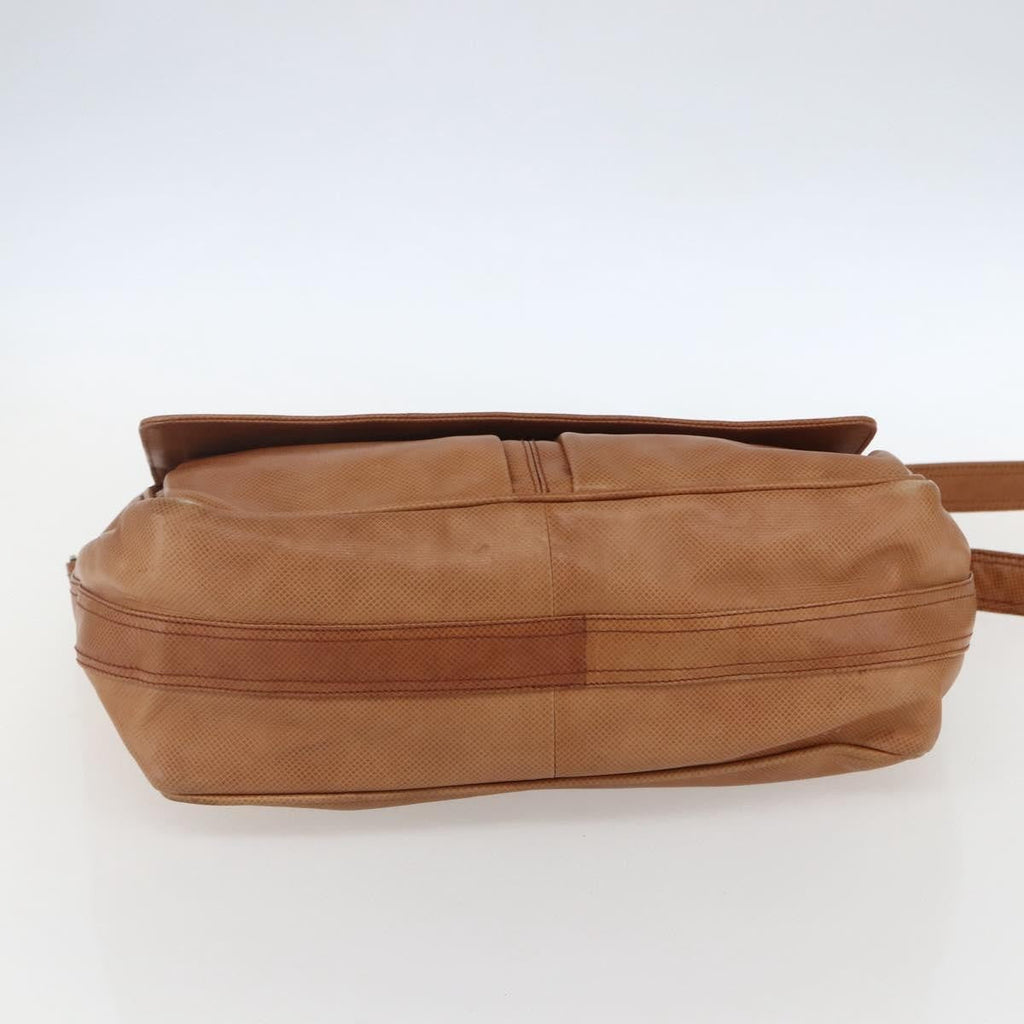 Bottega Veneta Vintage Shoulder Bag Leather Brown Leather Shoulder Bag Bag (Pre-Owned)