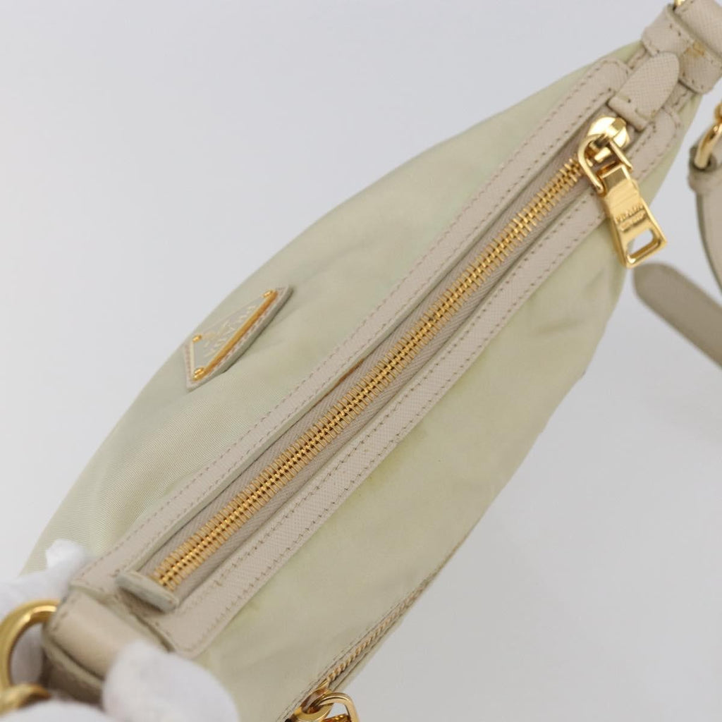 Prada Re-Edition 2005 Shoulder Bag Tessuto Beige Nylon Shoulder Bag Bag (Pre-Owned)