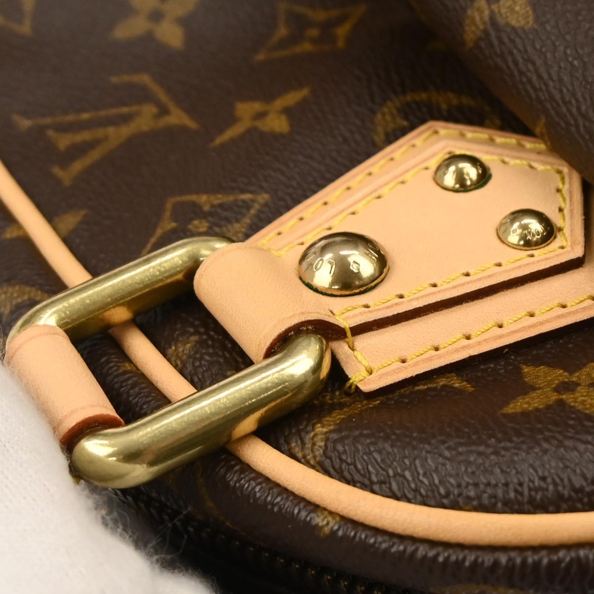 Louis Vuitton Manhattan Handbag Monogram Canvas Brown Canvas Handbag (Pre-Owned)