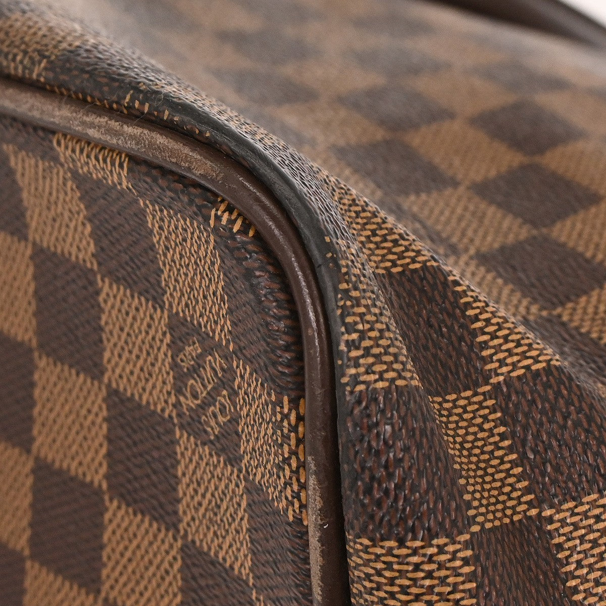 Louis Vuitton Greenwich Travel Bag Damier Brown Canvas Tote Bag Bag (Pre-Owned)