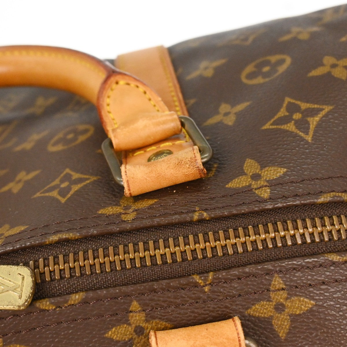 Louis Vuitton Keepall Bag Monogram Canvas Brown Canvas Travel Bag Bag (Pre-Owned)