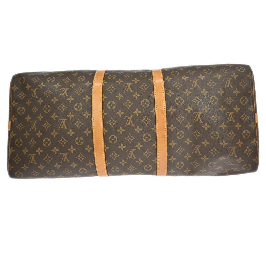 Louis Vuitton Keepall Bandouliere Bag Monogram Canvas Brown Canvas Travel Bag Bag (Pre-Owned)
