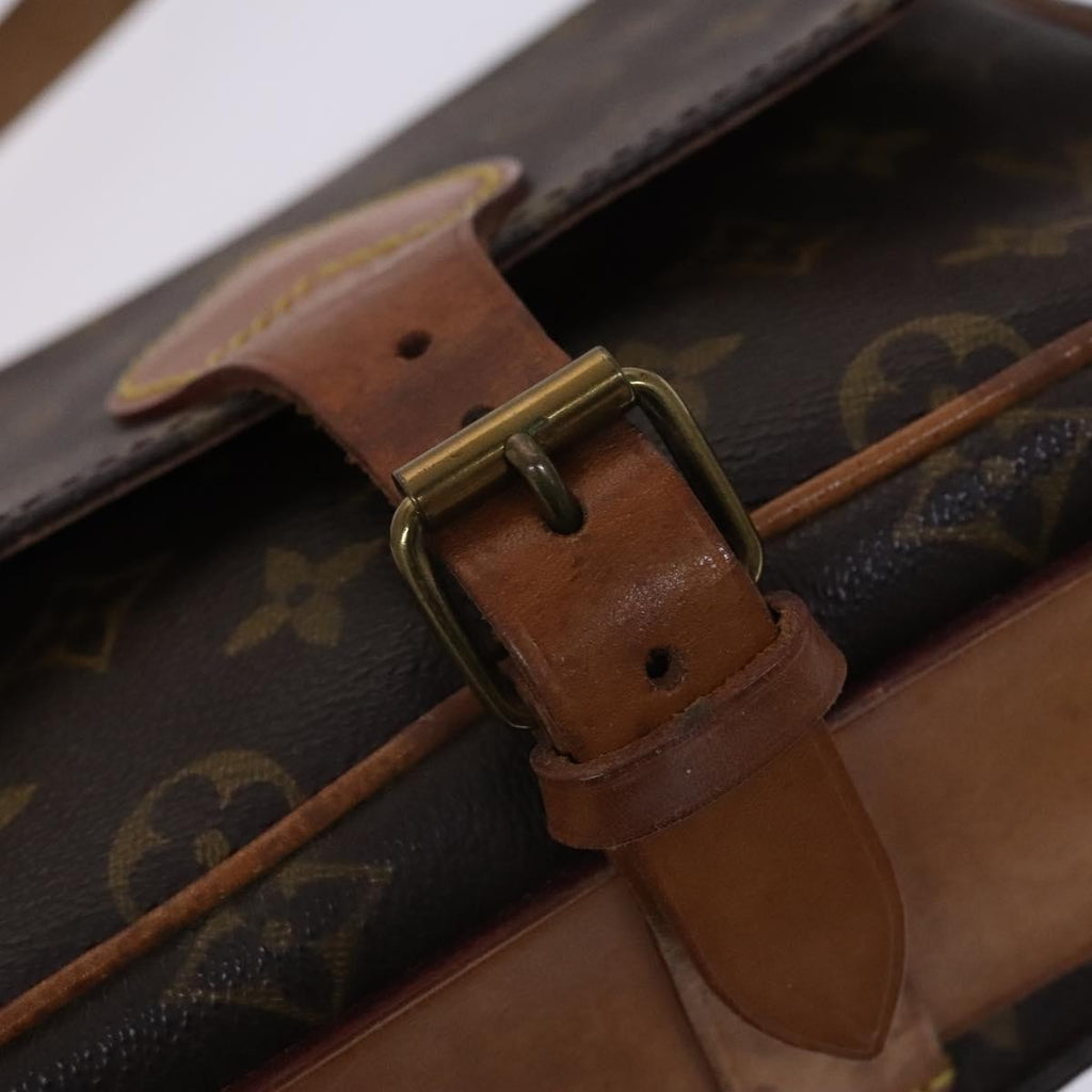 Louis Vuitton Cartouchiere Handbag Monogram Canvas Brown Canvas Shoulder Bag Bag (Pre-Owned)