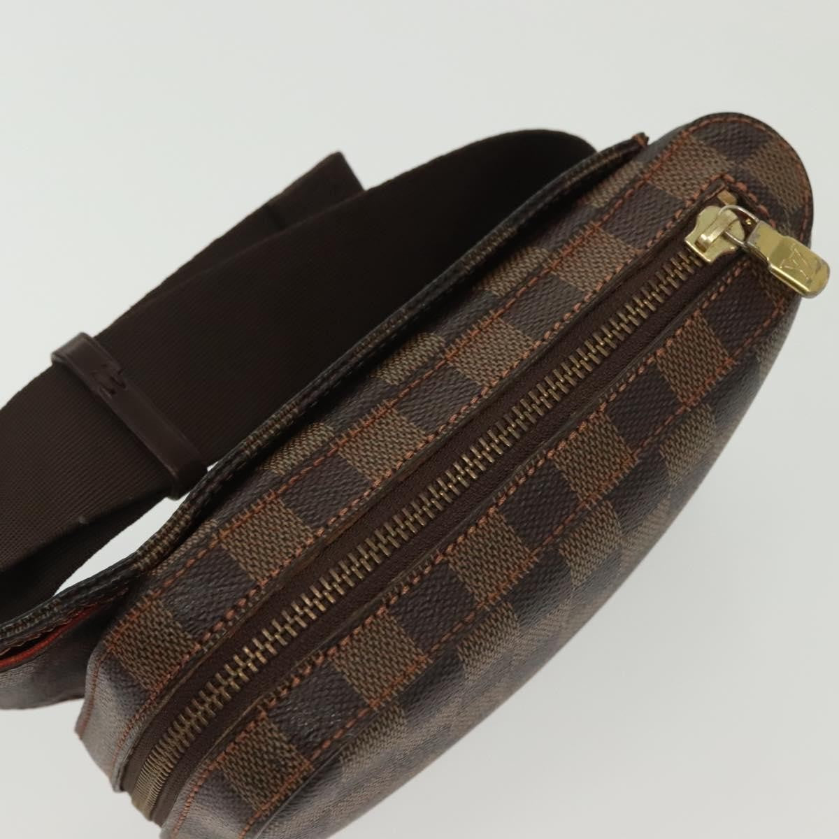 Louis Vuitton Geronimos Waist Bag Damier Brown Canvas Shoulder Bag Bag (Pre-Owned)