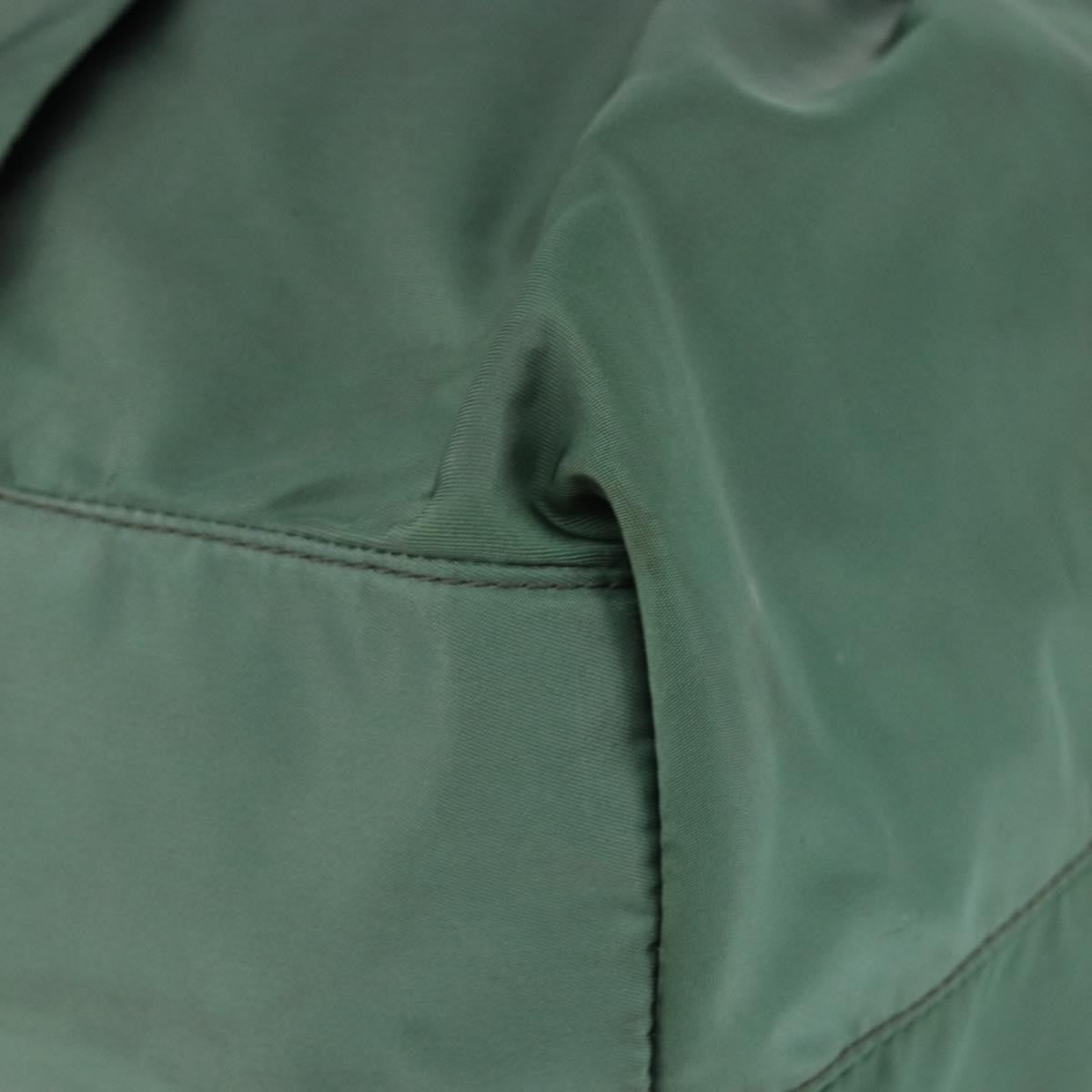 Prada Convertible Bow Tote Tessuto Green Nylon Handbag (Pre-Owned)