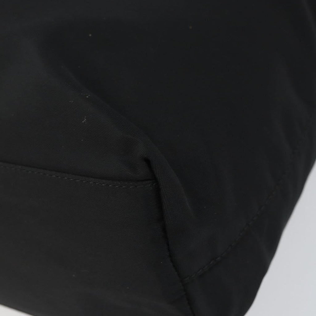 Prada Vintage Zip Tote Tessuto Black Nylon Tote Bag Bag (Pre-Owned)