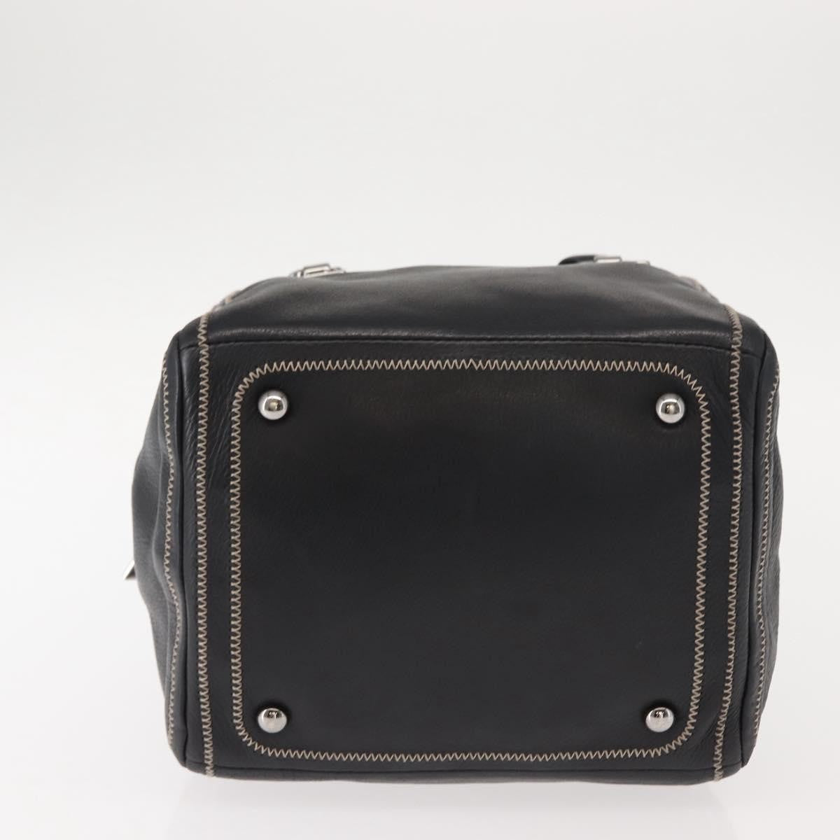Chanel Cc Bowler Quilted Caviar Black Leather Handbag (Pre-Owned)