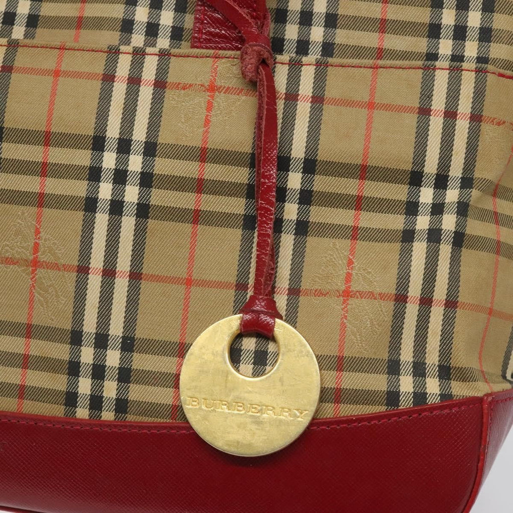 Burberry Nova Check Handbag Nova Check Canvas And Leather Beige Canvas Handbag (Pre-Owned)