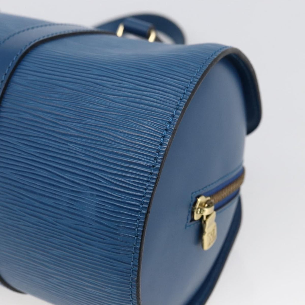 Louis Vuitton Soufflot Handbag Epi Leather Blue Leather Handbag (Pre-Owned)
