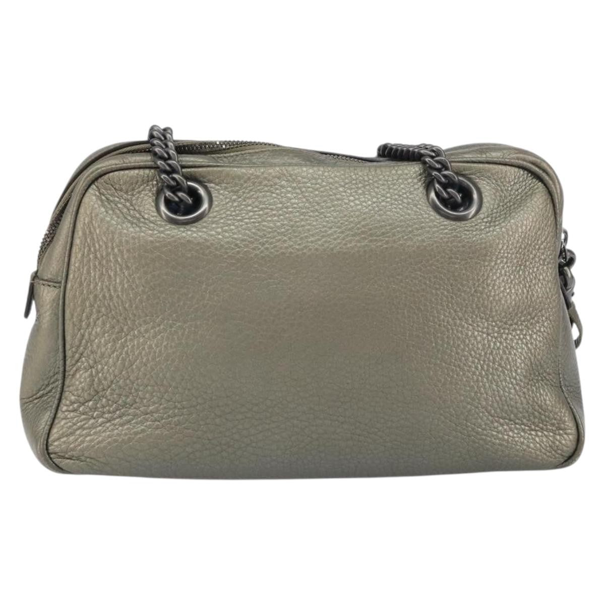 Gucci Soho Chain Zip Shoulder Bag Leather Gold Leather Shoulder Bag Bag (Pre-Owned)